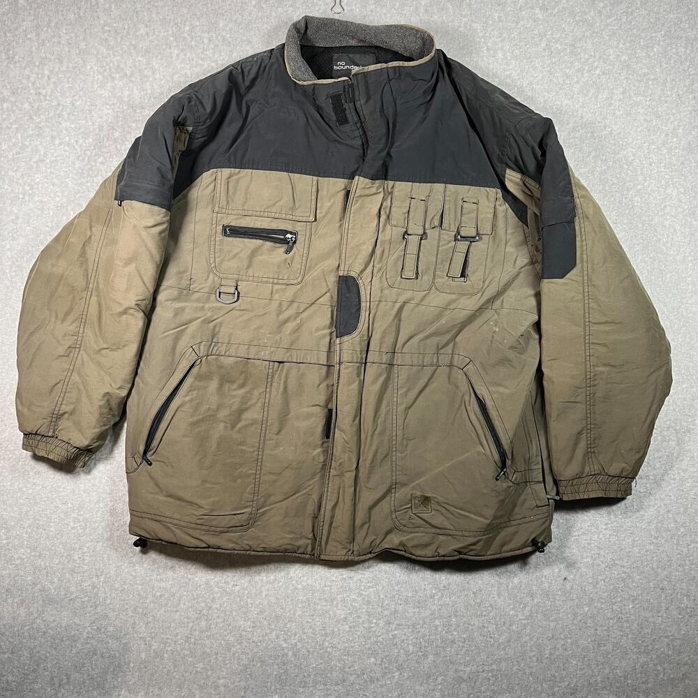 Vintage No Boundaries Utility Coat Men's Sz XL Insulated Winter Coat 13 Pocket